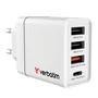 Verbatim Cargador de Pared 30 W con 4 Puertos (1xUSB-C y 3xUSB-A) Blanco