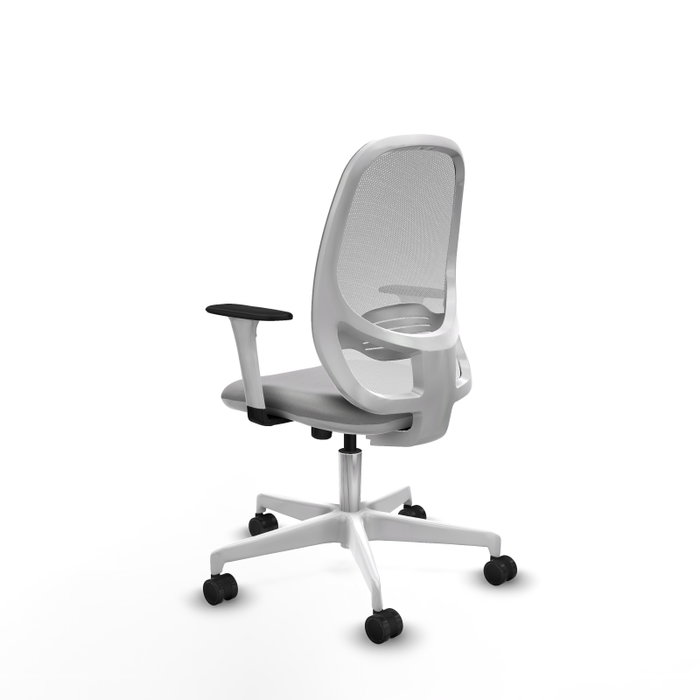 PIQUERAS Y CRESPO Silla de oficina Cilanco con mecanismo Sincro, Gris claro y Blanco PIQUERAS Y CRESPO Silla de oficina Cilanco con mecanismo Sincro, Gris claro y Blanco