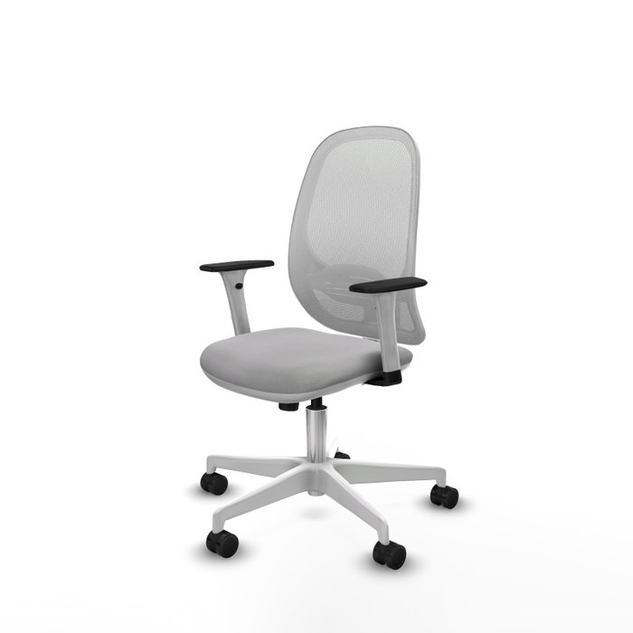 PIQUERAS Y CRESPO Silla de oficina Cilanco con mecanismo Sincro, Gris claro y Blanco PIQUERAS Y CRESPO Silla de oficina Cilanco con mecanismo Sincro, Gris claro y Blanco