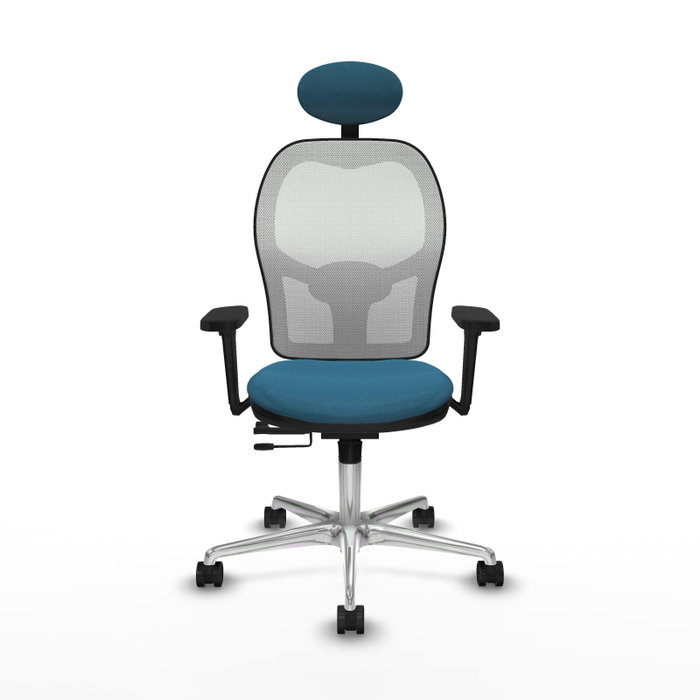 PIQUERAS Y CRESPO Silla de oficina Jorquera con mecanismo Sincro/Traslack, Verde petróleo y Blanco PIQUERAS Y CRESPO Silla de oficina Jorquera con mecanismo Sincro/Traslack, Verde petróleo y Blanco