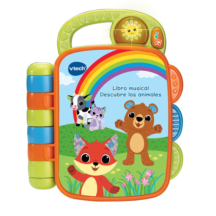 V-Tech Libro Musical Descubre Los Animales 80-567822 Interactivo para Bebés +6 Meses con Canciones y Luz LED V-Tech Libro Musical Descubre Los Animales 80-567822 Interactivo para Bebés +6 Meses con Canciones y Luz LED