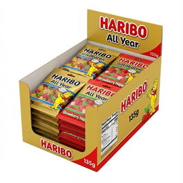 Haribo Thekendisplay Haribo All Year 20 x 135g, 5 x Strawberry Happ Golocinas