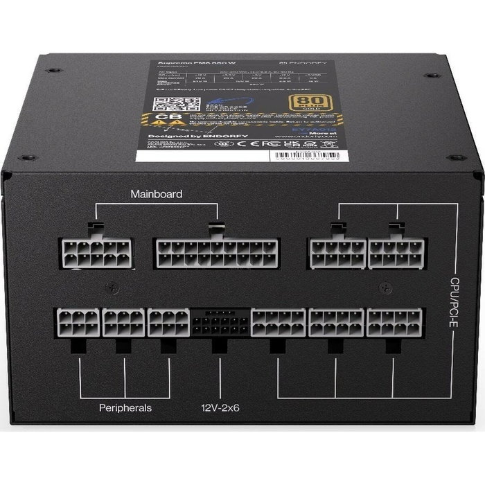 Endorfy Supremo FM6 850 W 80 PLUS Gold Black ATX Modular PSU