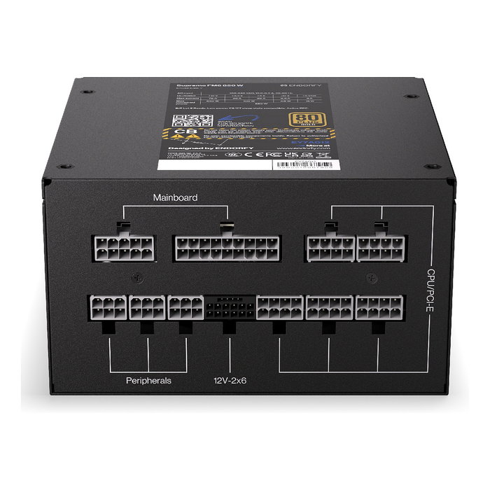 ENDORFY Supremo FM6 850W 80 Plus Gold Fuente de Alimentación Modular ATX 3.1 ENDORFY Supremo FM6 850W 80 Plus Gold Fuente de Alimentación Modular ATX 3.1