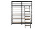 DKD Home Decor Estantería Loft Negro Natural 180 x 35 x 220 cm Metal Mango 5 Estantes