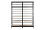 DKD Home Decor Estantería Loft Negro Natural 180 x 35 x 220 cm Metal Mango 5 Estantes