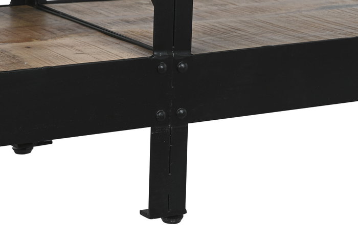 DKD Home Decor Estantería Loft Negro Natural 180 x 35 x 220 cm Metal Mango 5 Estantes DKD Home Decor Estantería Loft Negro Natural 180 x 35 x 220 cm Metal Mango 5 Estantes