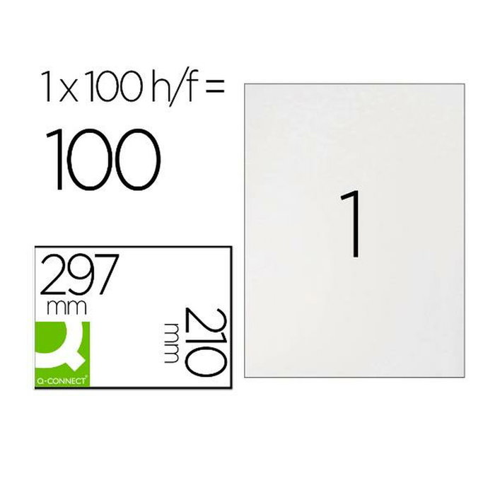 Q-connect Etiqueta adhesiva KF10664 210x297 mm Q-connect Etiqueta adhesiva KF10664 210x297 mm