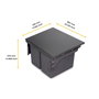Emuca Contenedor de reciclaje para fijación lateral en mueble de cocina Recycle 2x24litros, Acero, Plástico gris antracita