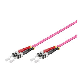 GoodConnections Patchkabel LWL Duplex OM4 Multimode ST/ST 2m Violeta
