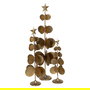 Figura Árbol Oro Metal Decoración 26 X 26 X 83 cm