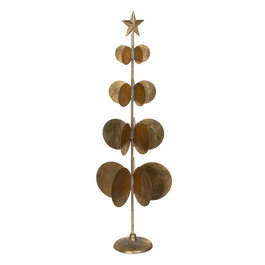 Figura Árbol Oro Metal Decoración 26 X 26 X 83 cm