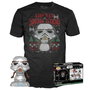 Funko Pop & Tee Figura Stormtrooper Navidad Star Wars - Pack Camiseta Unisex Algodón Talla S con Figura Coleccionable 10 cm
