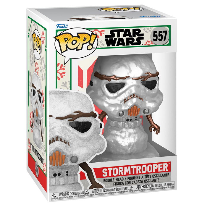 Funko Pop & Tee Figura Stormtrooper Navidad Star Wars - Pack Camiseta Unisex Algodón Talla S con Figura Coleccionable 10 cm