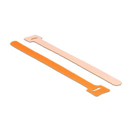 DeLOCK Bridas de velcro 200 mm x 12 mm Naranja (10 unidades)