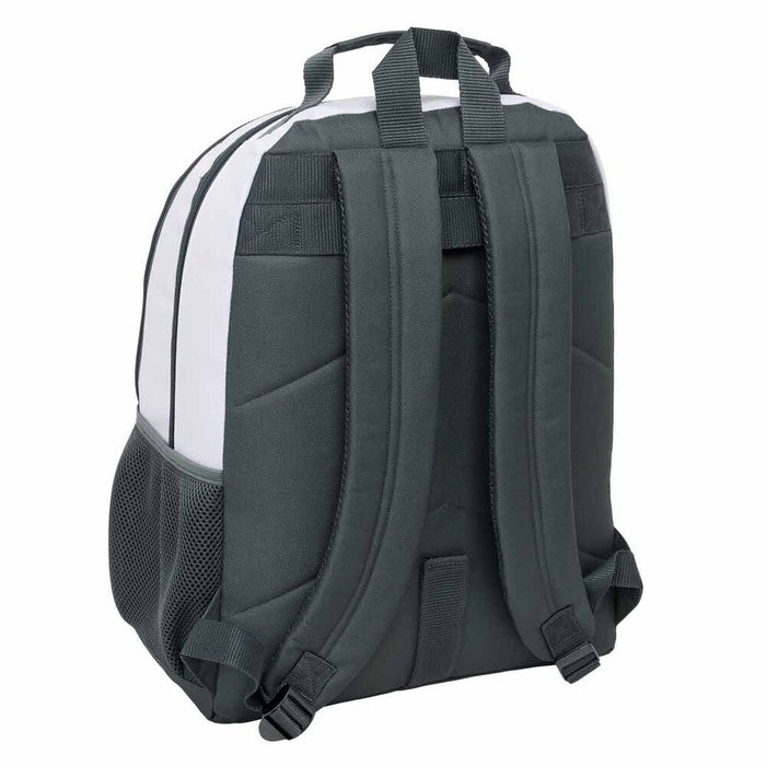 Safta Mochila Doble Adaptable a Carro Real Madrid Equipación 25-26 con Compartimentos y Bolsillo Lateral