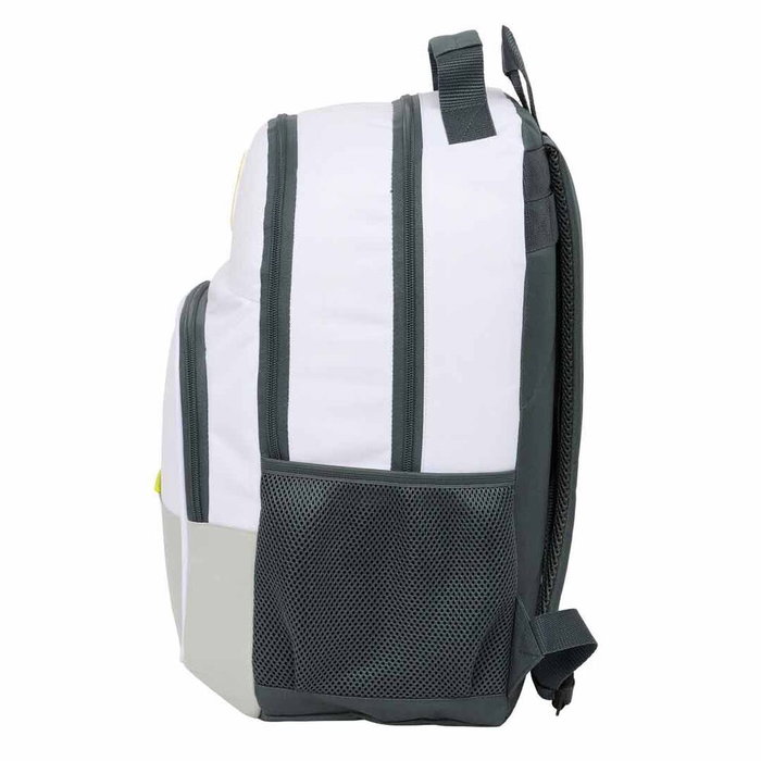 Safta Mochila Doble Adaptable a Carro Real Madrid Equipación 25-26 con Compartimentos y Bolsillo Lateral