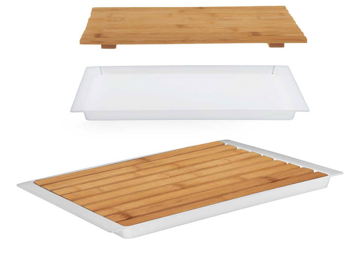Kinvara Tabla para cortar pan Blanca 38x27cm