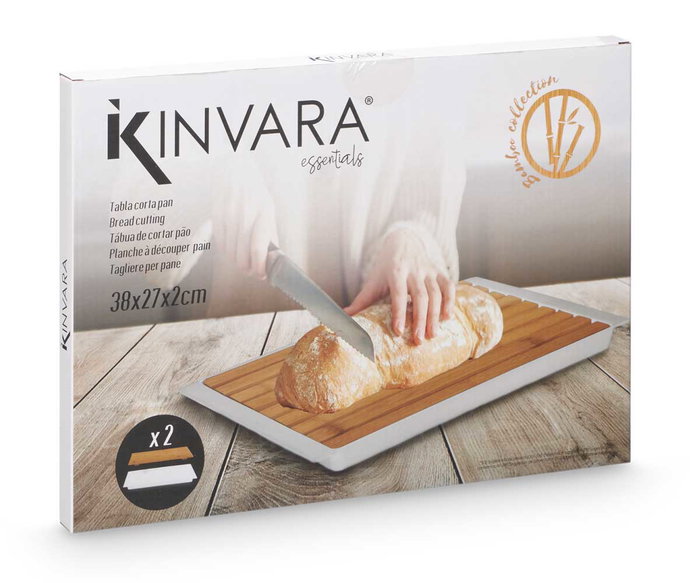 Kinvara Tabla para cortar pan Blanca 38x27cm