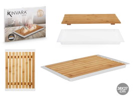 Kinvara Tabla para cortar pan Blanca 38x27cm