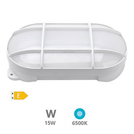 GSC Evolution Aplique LED ovalado Cercis con rejilla 15W 6500K Blanco