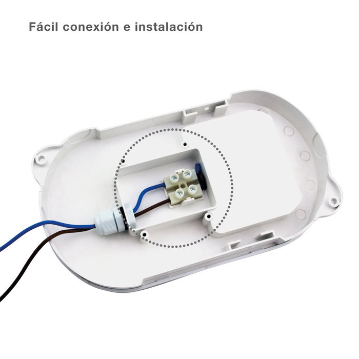 GSC Evolution Aplique LED ovalado Cercis con rejilla 15W 6500K Blanco