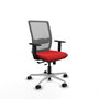 PIQUERAS Y CRESPO Silla de oficina Haches con mecanismo Sincro/Traslack, Rojo y Gris