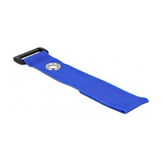 DeLOCK Brida de cable con lazo y ojal de sujeción Azul 280 x 38 mm (3 unidades)