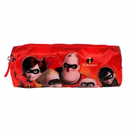 Disney Los Increíbles Estuche Portatodo Cuadrado Family Rojo 7 x 21 x 5,5 cm