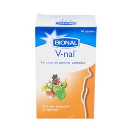BIONAL V-Nal (Venal) 40Cap. para Piernas Ligeras, Mejora Circulación, Castaño de Indias, Vid, Rusco, Vitamina C