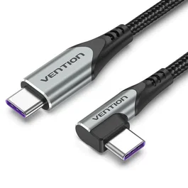 Vention Cable USB 2.0 Tipo-C a Tipo-C 90º 100W 1m Gris