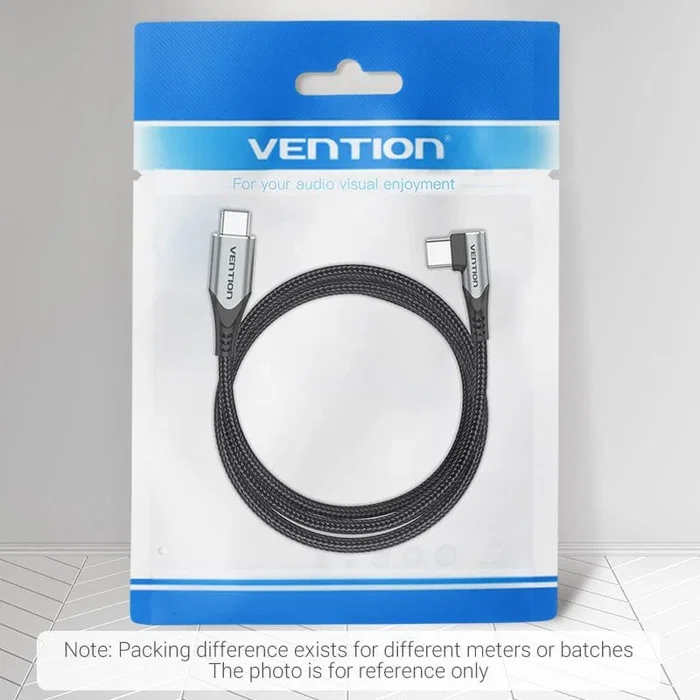 Vention Cable USB 2.0 Tipo-C a Tipo-C 90º 100W 1m Gris Vention Cable USB 2.0 Tipo-C a Tipo-C 90º 100W 1m Gris