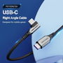 Vention Cable USB 2.0 Tipo-C 90º TAKHF Macho a Macho Carga Rápida 100W 480Mbps Longitud 1m Gris