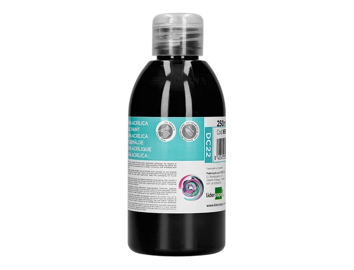 Liderpapel Pintura acrílica negra de 250 ml Liderpapel Pintura acrílica negra de 250 ml