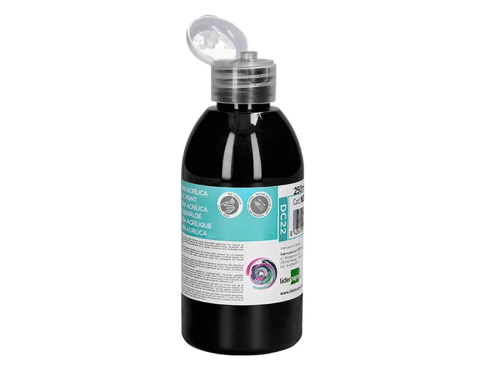 Liderpapel Pintura acrílica negra de 250 ml Liderpapel Pintura acrílica negra de 250 ml