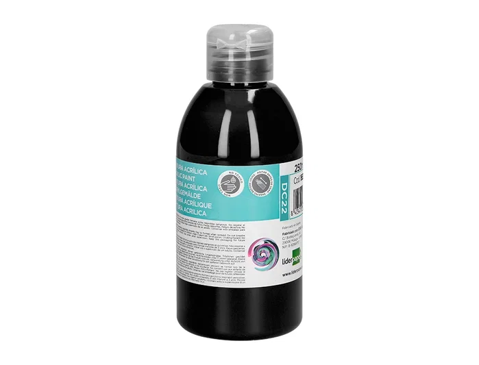 Liderpapel Pintura acrílica negra de 250 ml Liderpapel Pintura acrílica negra de 250 ml