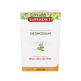 SUPERDIET Desmodium 20 Ampollas - Complemento Alimenticio para el Normal Funcionamiento Hepático
