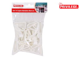 Privilege Set 14 Sujeta Manteles Blancos 4.5 cm (24 Cajas)