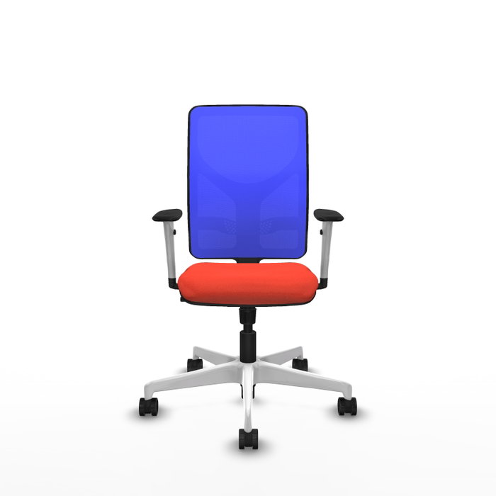 PIQUERAS Y CRESPO Silla de oficina Motilla con mecanismo Sincro, Tela Naranja oscuro y Malla Azul PIQUERAS Y CRESPO Silla de oficina Motilla con mecanismo Sincro, Tela Naranja oscuro y Malla Azul