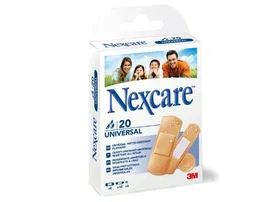 Nexcare Tira Protectora Impermeable Hipoalergénica para Heridas y Cortes, Plástico, Caja de 20 Unidades Surtidas
