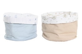 DKD Home Decor Cesta Atlántico Azul Blanco 16 x 10 x 16 cm (6 Unidades)