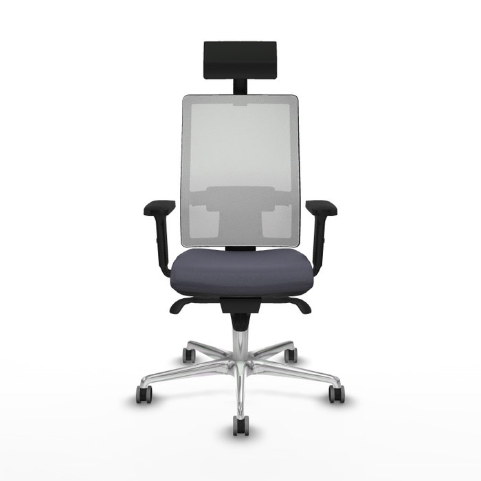 PIQUERAS Y CRESPO Silla de oficina Horna con mecanismo Sincro Gris y Blanco PIQUERAS Y CRESPO Silla de oficina Horna con mecanismo Sincro Gris y Blanco