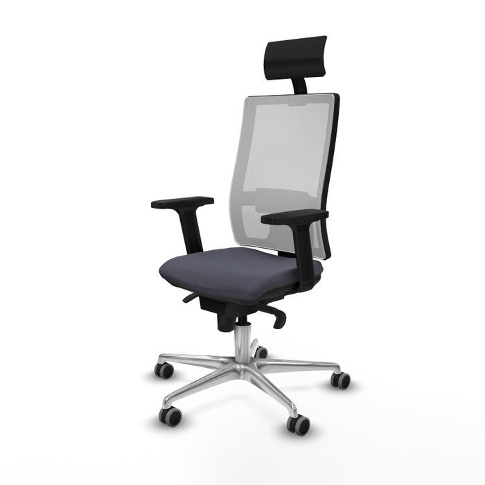 PIQUERAS Y CRESPO Silla de oficina Horna con mecanismo Sincro Gris y Blanco PIQUERAS Y CRESPO Silla de oficina Horna con mecanismo Sincro Gris y Blanco
