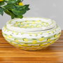 Home Deco Factory Cenicero Agua XXL, Colección Bain De Soleil, Diámetro 24 cm, Altura 10 cm, Modelo Surtido (Limones, Rayas, Sunshine)