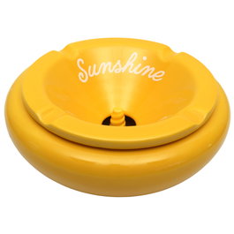 Home Deco Factory Cenicero Agua XXL, Colección Bain De Soleil, Diámetro 24 cm, Altura 10 cm, Modelo Surtido (Limones, Rayas, Sunshine)