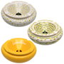 Home Deco Factory Cenicero Agua XXL, Colección Bain De Soleil, Diámetro 24 cm, Altura 10 cm, Modelo Surtido (Limones, Rayas, Sunshine)
