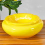 Home Deco Factory Cenicero Agua XXL, Colección Bain De Soleil, Diámetro 24 cm, Altura 10 cm, Modelo Surtido (Limones, Rayas, Sunshine)