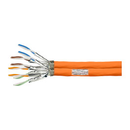 LogiLink Cable de instalación S/FTP Cat7 AWG23 1000MHz naranja duplex