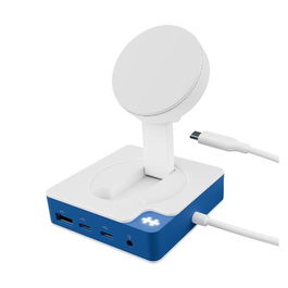 Targus Hub HD8100BUGL USB Tipo C 7 Puertos con HDMI 4K 60Hz, Power Delivery 100W y Carga Inalámbrica MagSafe 7.5W