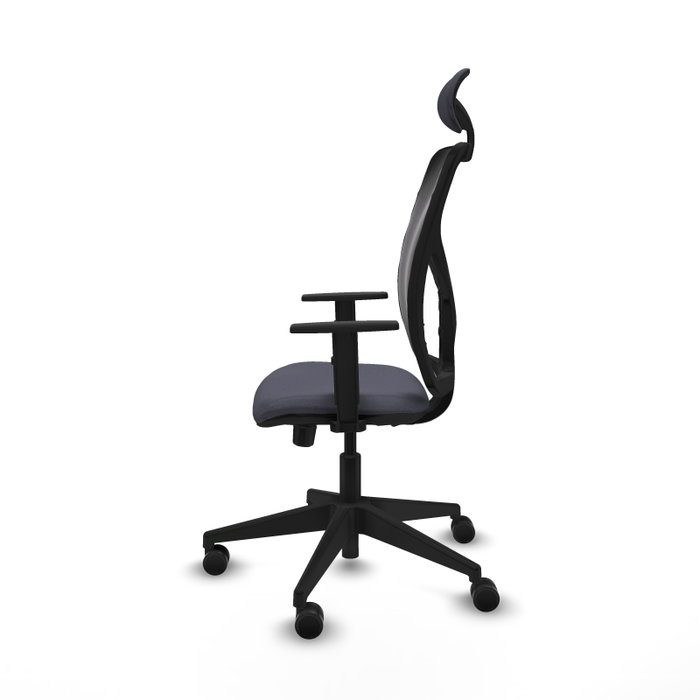 PIQUERAS Y CRESPO Silla de oficina Motilla Sincro/Traslack Gris oscuro/Negro